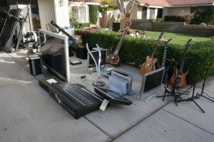 Guitars, electronics and commercial sound production equipment
